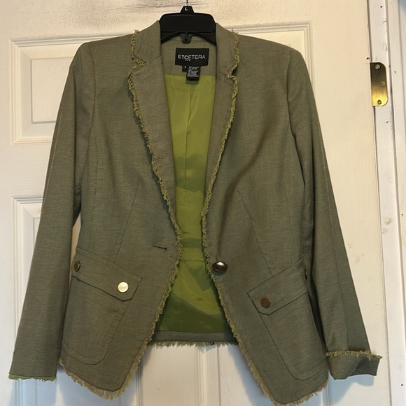Etcetera Green Blazer Size 4 - Picture 6 of 8